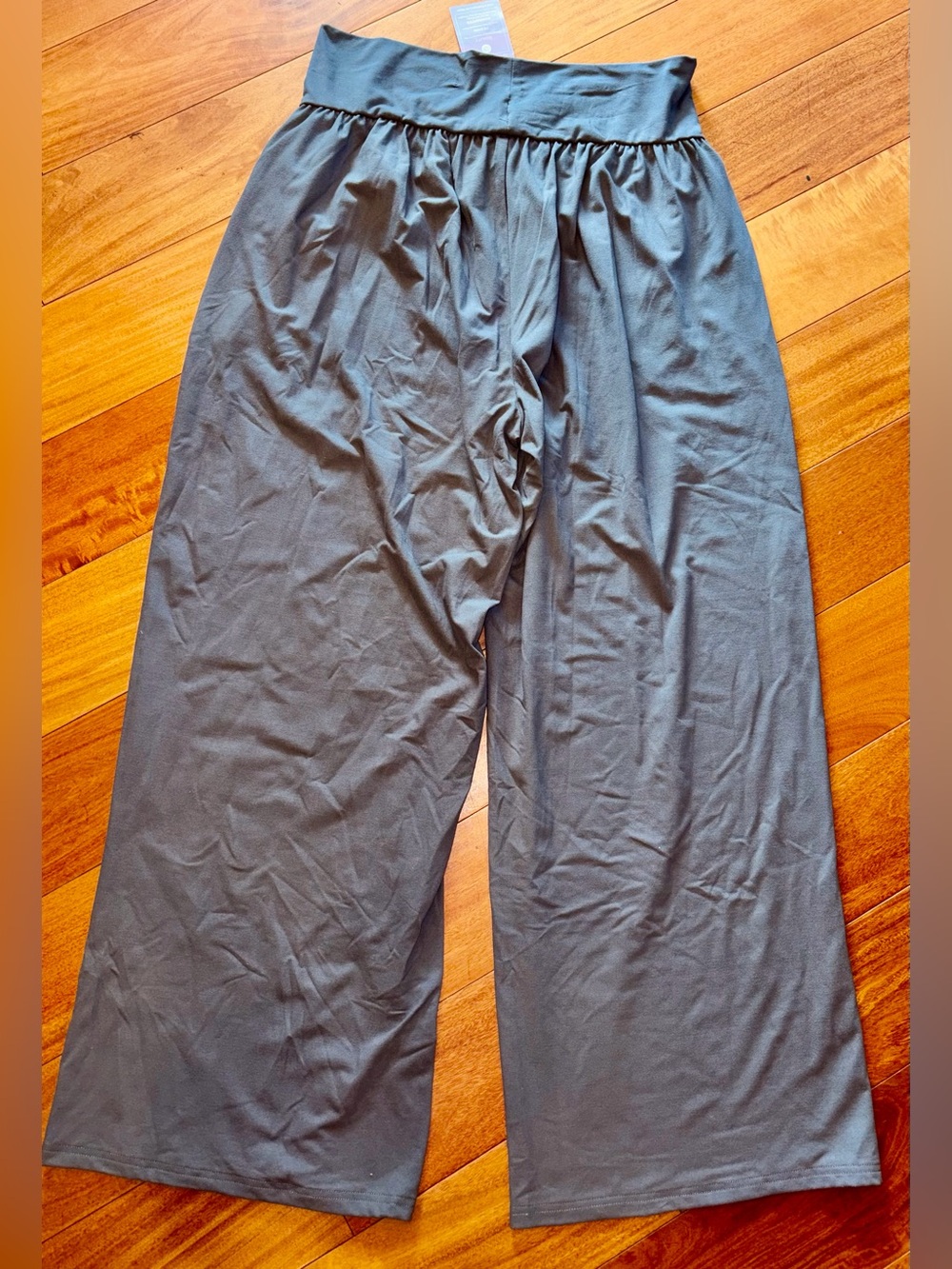 Gracyoga High Waisted Flowy Yoga Palazzo Pants Gray XXL New With Tags